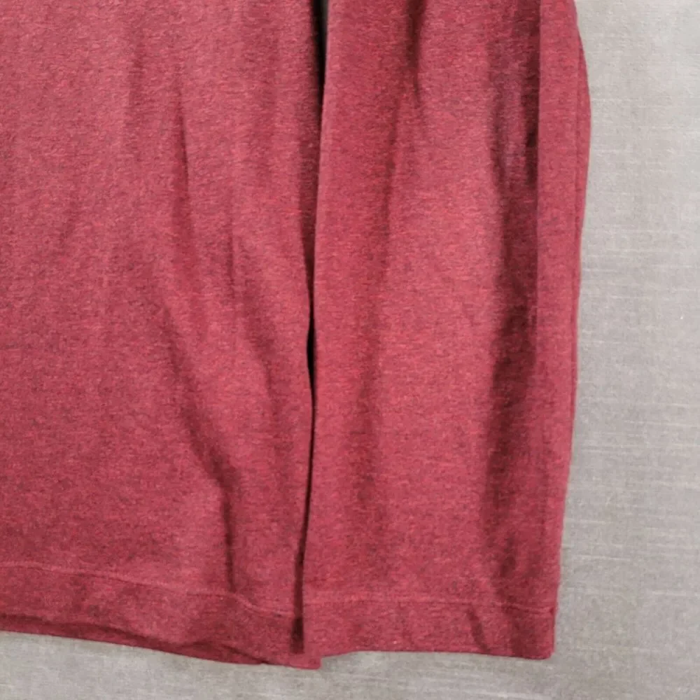 Banana Republic Quarter Zip Pullover Mens L Burgundy Excellent Luxury Touch Mock